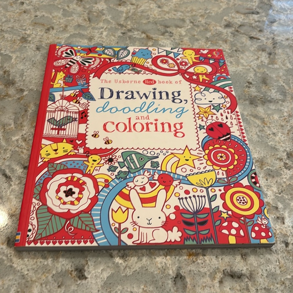 The Usborne Red book of Drawing, doodling and coloring.